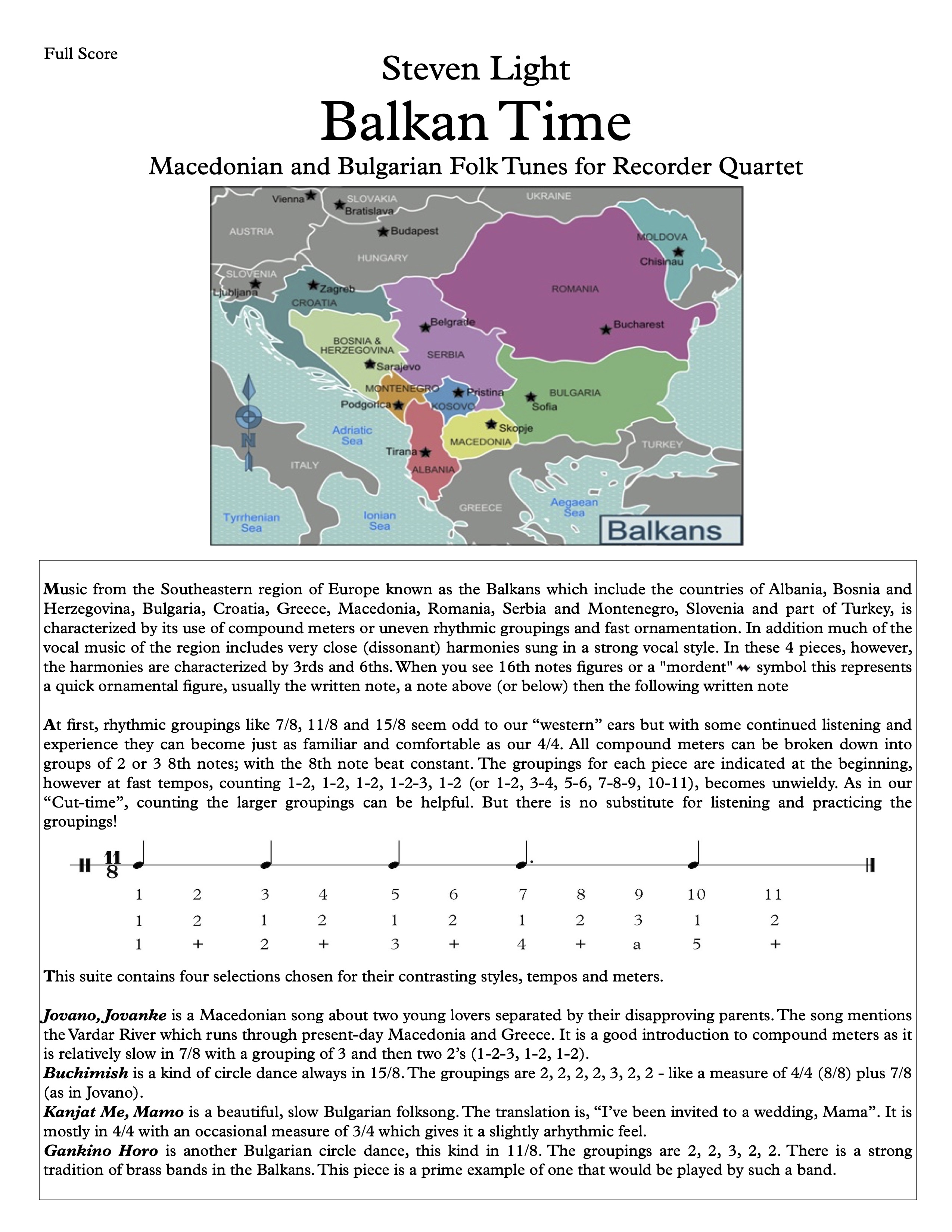 Preview image for Balkan Time for Recorders