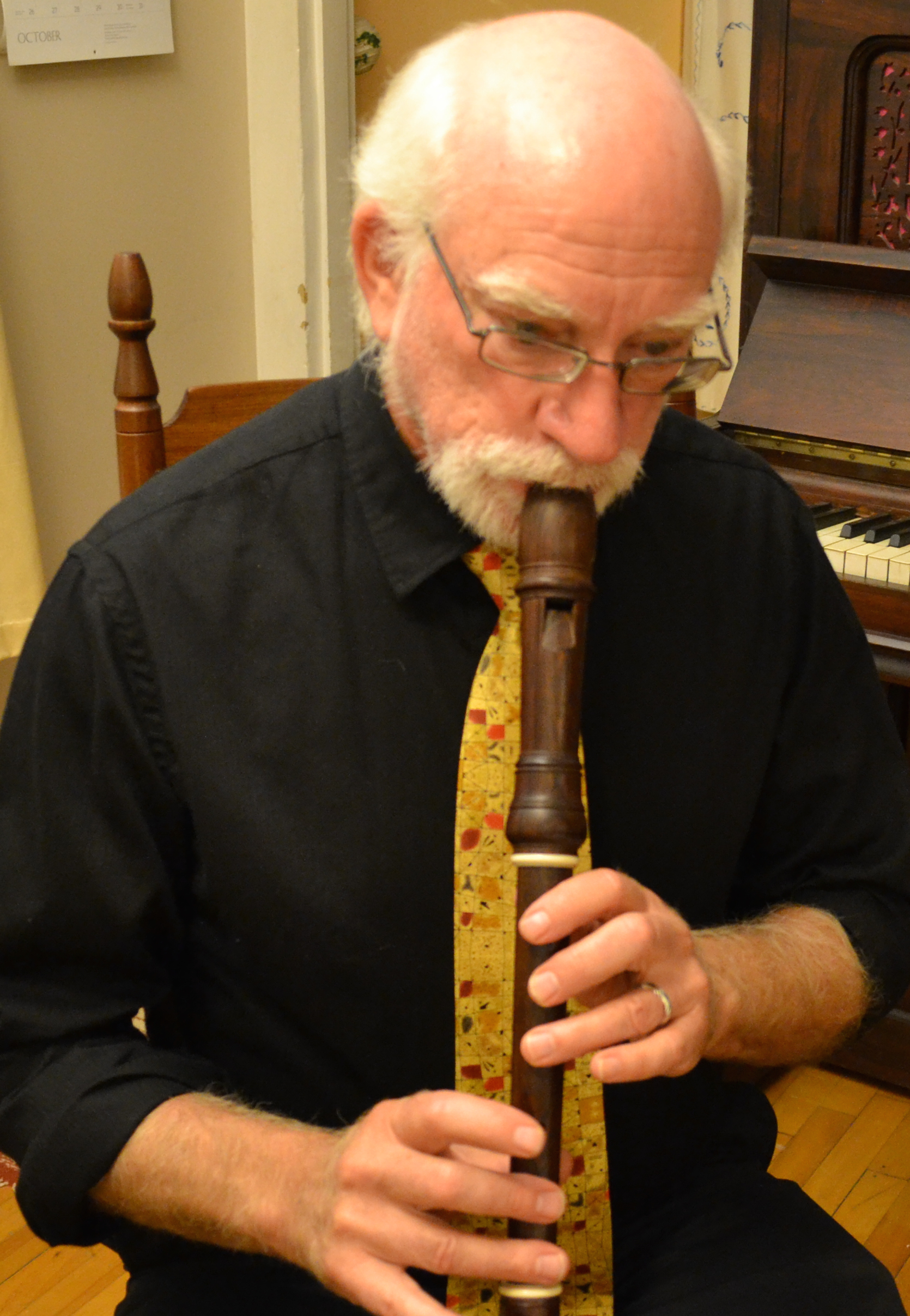 Steven Light playing recorder
