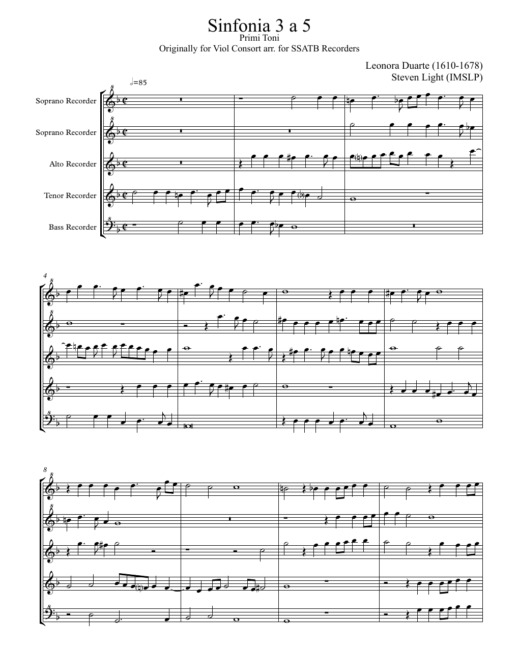 Score preview of Sinfonia No. 3