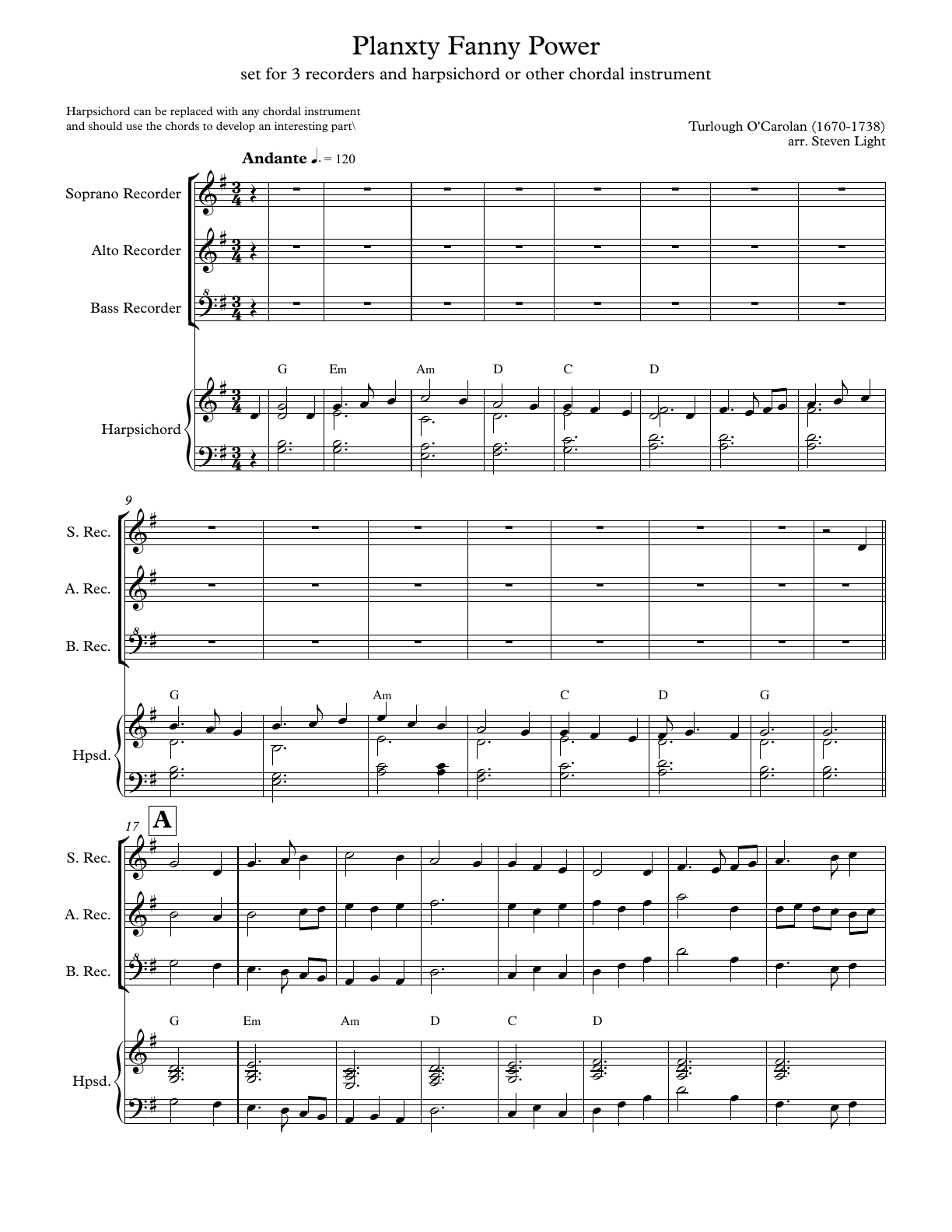 Score preview of Planxty Fanny Power
