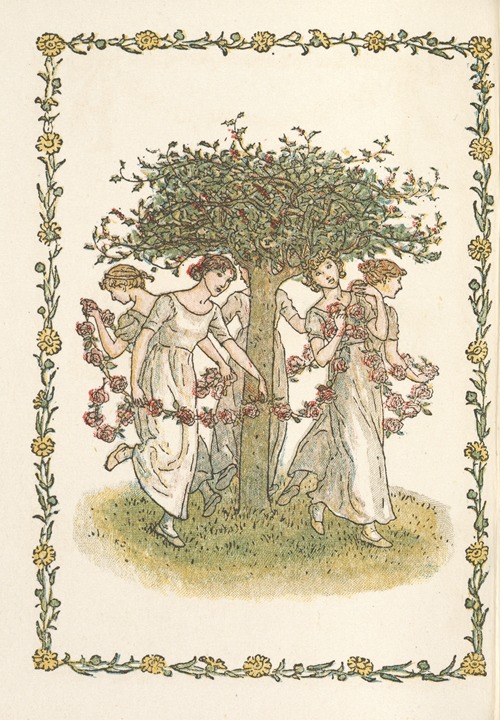 May, a floral illustration by Kate Greenaway
